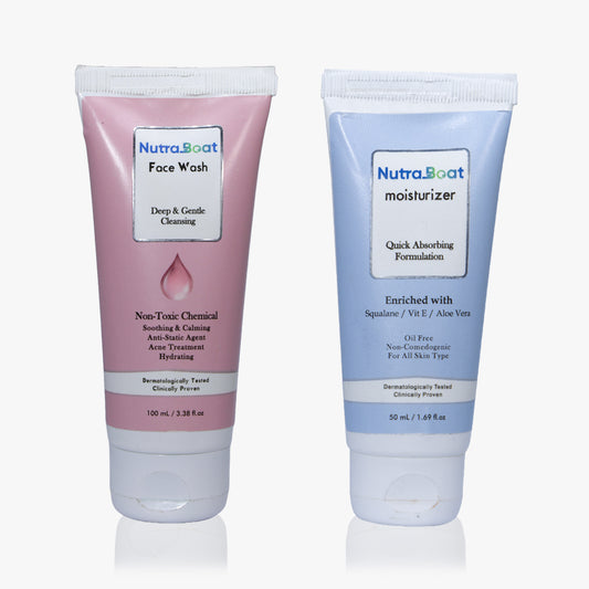 Nutraboat Face Wash and Moisturizer combo