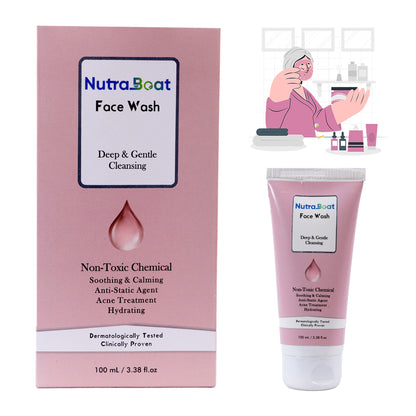 Nutraboat Acne Face Wash box and tube