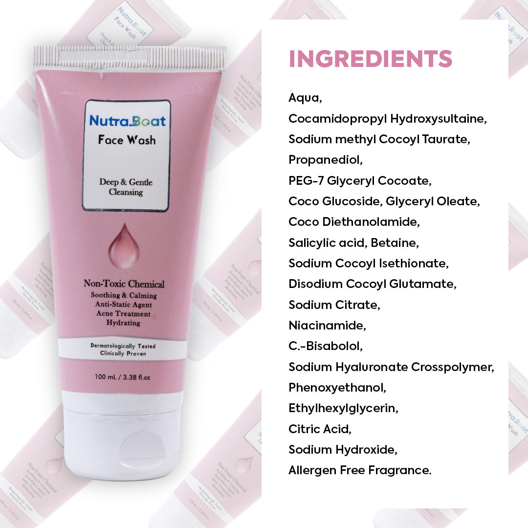 Nutraboat Acne Face Wash ingredients list