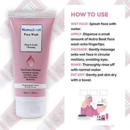 How to use Nutraboat Acne Face Wash