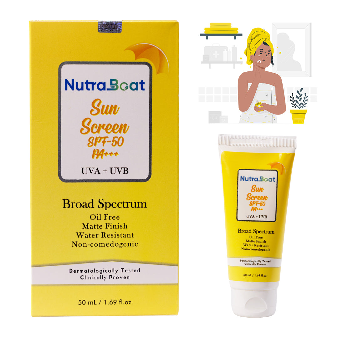 Nutraboat Sunscreen box and tube