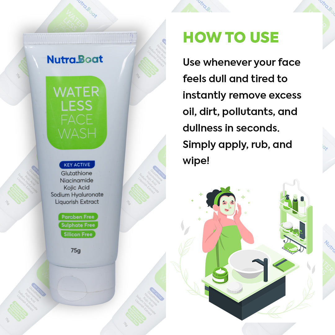 How to use Nutraboat Waterless Face Wash